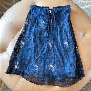 Elizabeth and James peacock strapless top/mini dress.